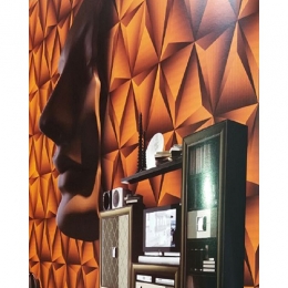 3D ORANGE VINYL WALL DECOR - YS-190807