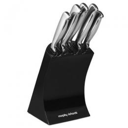 Morphy Richards Accents Knife Block, 5 Piece - Black-deluxe.com.ng
