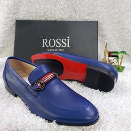 ROSSI PLAIN CLASSIC MEN SHOE|BLUE(AVAILABLE IN ALL SIZE) 193