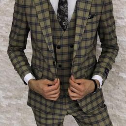 CONTEMPORARY STRIPED 3 PIECE MEN'S SUIT|SUT 021 (AVAILABLE IN ALL SIZES)