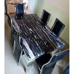 Marble Bukal Dining Set Furniture + 6 Dinning Chairs