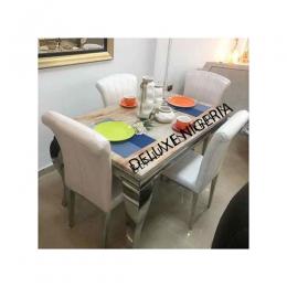 TOP Marble Dining Table + 4 Sitting Chairs 