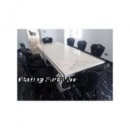 Exquisite Marble Dinning With 8 Chairs