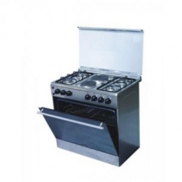 Bruhm 90cm x 60cm 4Gas burner 2hot plate - Gas Cooker - Silver BGC 9642S