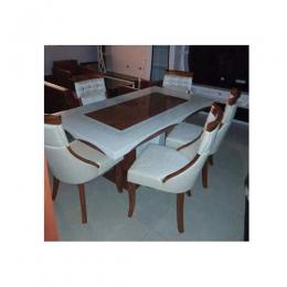 Exquisite Marble Dinning With 6 Chairs