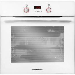 Kitchen Craft 60cm Built In Electric Oven White - Illuminated Knobs -Smart Series - Boi625w