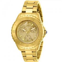 INVICTA 29107 WOMEN’S ANGEL STAINLESS STEEL OYSTER GOLD DIAL WATCH