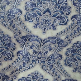 BLUE DAMASK WALLPAPER