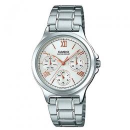 CASIO LADIES LTP-V300D-7A2UDF MULTI-FUNCTION SILVER DIAL MEDIUM WATCH