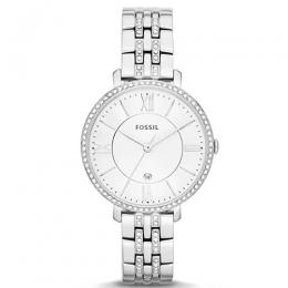 FOSSIL ES3545 WOMEN’S JACQUELINE CRYSTAL ACCENTED SILVER BRACELET WATCH