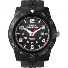 TIMEX T49831 MEN'S EXPEDITION INDIGLO RUGGED CORE ANALOG BLACK RESIN WATCH