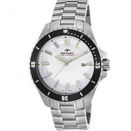 ROTARY AGB00293/06 MEN'S AQUASPEED STAINLESS STEEL WHITE TEXTURED DIAL WATCH