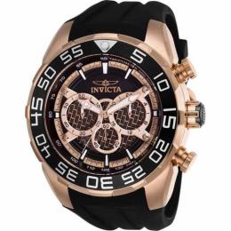 INVICTA 26304 MEN'S SPEEDWAY QUARTZ MULTIFUNCTION ROSE GOLD, BLACK DIAL LARGE WATCH