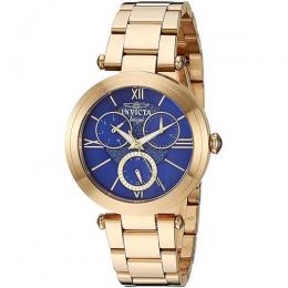 INVICTA 28935 WOMEN’S ANGEL GOLD STAINLESS STEEL OYSTER BLUE DIAL WATCH