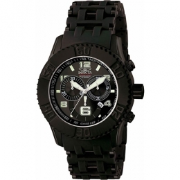 Invicta 6713 Men’s Sea Spider Quartz Chronograph Black Dial Polyurethane Large Watch