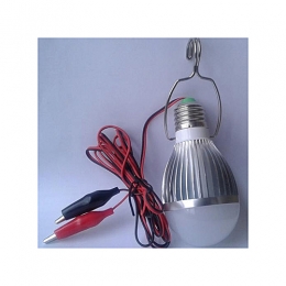 Lontor 6W LED DC Bulb With Alligator Clips For Solar System And Other DC Power System 