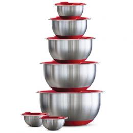 Tramontina 14-Piece Covered Stainless Steel Mixing Bowl Set