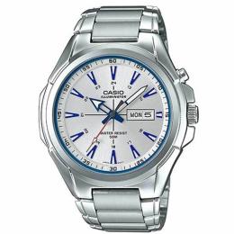 CASIO MTPE200D-7A2V MEN'S ENTICER ANALOG STAINLESS STEEL SILVER DIAL ILLUMINATOR WATCH