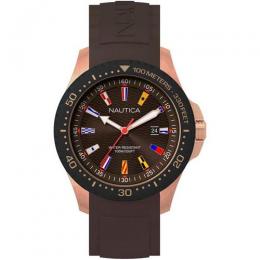 NAUTICA NAPJBC007 MEN'S JONES BEACH ROSE GOLD BROWN DIAL WATCH