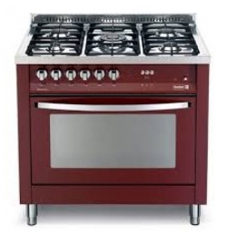 SCANFROST PRG96G2G - 90X60 CMS 5 BURNERS SEMI PROFESSIONAL GAS COOKER|BURGUNDY RED|PEARL BLACK|SHINEY INOX