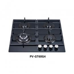 POLYSTAR 4 BURNER GAS HOB WITH GLASS COOKTOP|PV-GT60G4