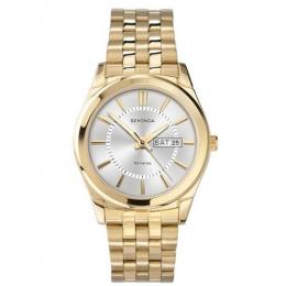 SEKONDA SK3450 MEN'S GOLD STAINLESS STEEL SILVER DIAL SMALL SIZE WATCH