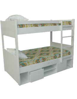 STORAGE WOODEN BUNK BED (3 X 6FT) - deluxe.com.ng