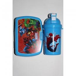 Universal Marvel Lunch Box +( Water Bottle) - Blue