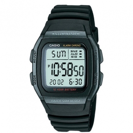 Casio W96H-1BV Men’s Classic Digital Dual Time Small Size Watch