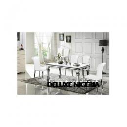 Marble White Bulin Dining Set Furniture + 6 Dinning Chairs