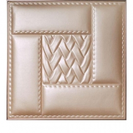 3D BEIGE LEATHER WALL PANEL - XK-10