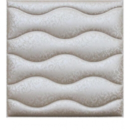 3D BEIGE LEATHER WALL PANEL - XK-16