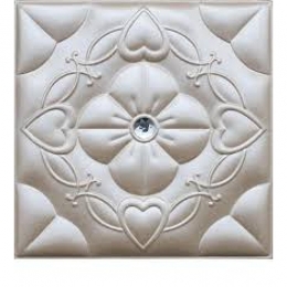 3D BEIGE LEATHER WALL PANEL - XK-19