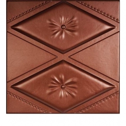 3D BROWN LEATHER WALL PANEL - XK-29