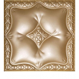 3D CREAM LEATHER WALL PANEL - XK-3