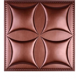 3D BROWN LEATHER WALL PANEL - XK-32