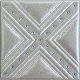 3D BEIGE LEATHER WALL PANEL - XK-71