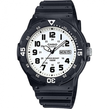 Casio MRW200H-7BV Men’s Classic White Dial / Black Resin Band Dive Watch