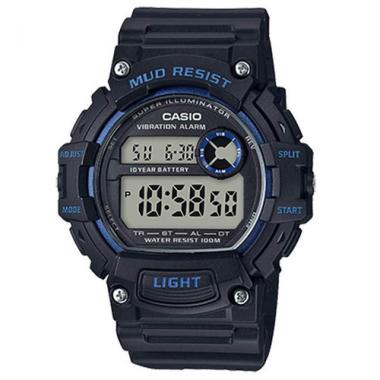 CASIO TRT110H-2AV MEN'S MUD RESISTANT DUAL TIME VIBRATION ALARM WATCH