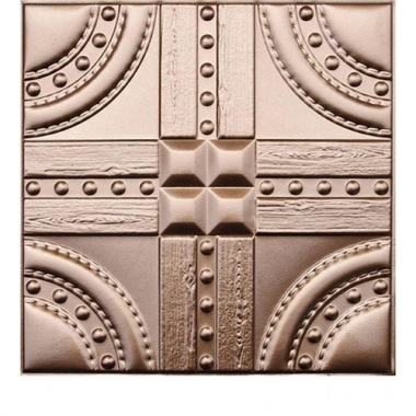 3D BROWN LEATHER WALL PANEL - XK-23