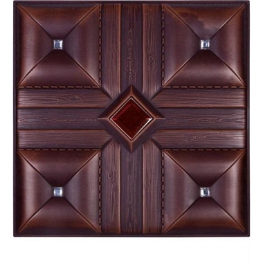 3D BROWN LEATHER WALL PANEL - XK-33