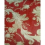 RED AND GOLD FLORAL WALLPAPER -522-2