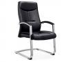 DELUXE BLACK LEATHER VISITOR CHAIR