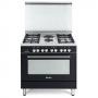 ELBA 9S4 EA 737N 4 Gas + 2 Electric Burners + Elect Oven Cooker|Black Anthracite