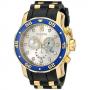 INVICTA 17880 MEN’S PRO DIVER QUARTZ MULTIFUNCTION SILVER DIAL WATCH