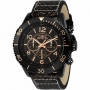 Invicta 24554 Men’s Aviator Quartz Multifunction Black Dial Leather Watch