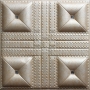 3D BEIGE LEATHER WALL PANEL - XK-75