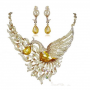 Yellow Swan Necklace Set